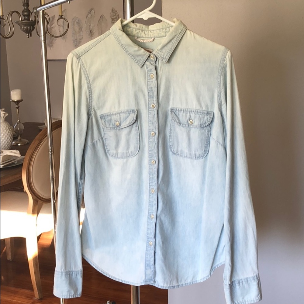 Denim Button Up Top